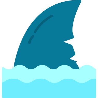 izole köpek balığı çizgi film vektörü