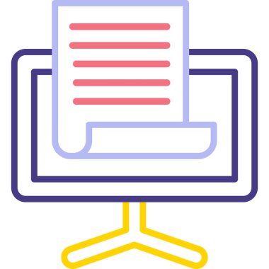 Basit bir kitap simgesinin vektör çizimi