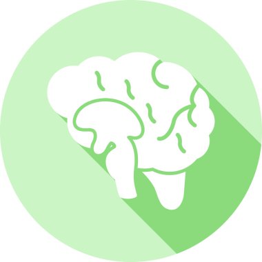 Beyin. Web simgesi basit illüstrasyon