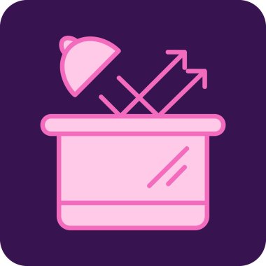 Mor ve pembe bir vektörün gösterimi