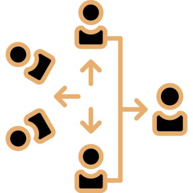 İş yönetimi ikonu. vektör illüstrasyonu