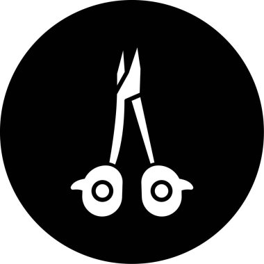 Makas. Web simgesi basit illüstrasyon