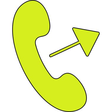 Bir çağrı simgesinin vektör illüstrasyonu