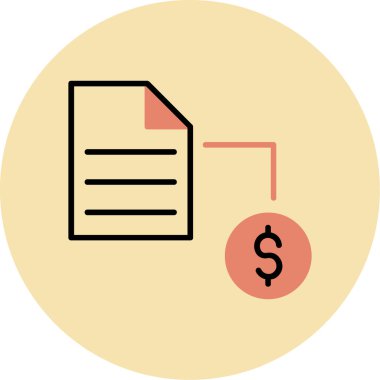 Belge. Web simgesi basit illüstrasyon