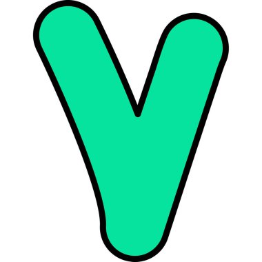 Y harfi vektör çizim elementi