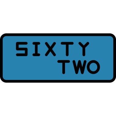 Metin için 6 sayısının vektör illüstrasyonu.