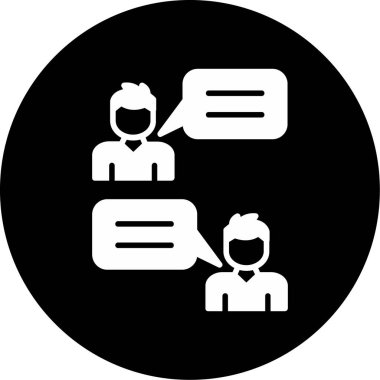 Konuş. Web simgesi basit illüstrasyon