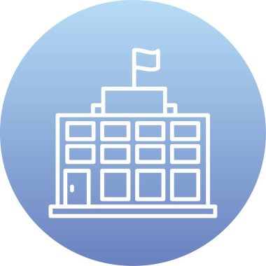 okul simgesi vektör illüstrasyonu