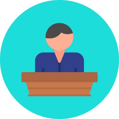 Konuşmacı. Web simgesi vektör illüstrasyonu