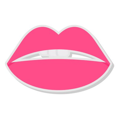 Pembe dudakların vektör çizimi