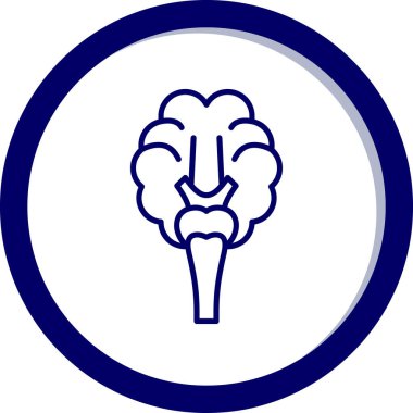 beyin ikonu vektör illüstrasyonu