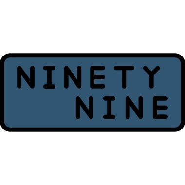 Beyaz arkaplanda 97 numara vektör simgesi