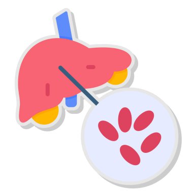 hayvan kemiği vektör renk simgesi