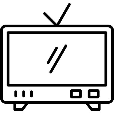 TV simgesi vektör illüstrasyonu