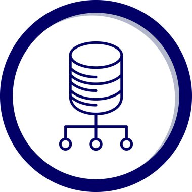 veritabanı. Web simgesi basit illüstrasyon