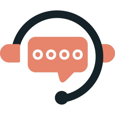 Çağrı merkezi web simgesi, vektör illüstrasyonu