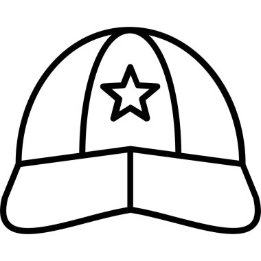 Şapka ikonu. vektör illüstrasyonu.