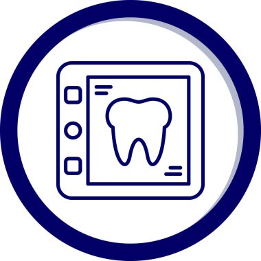 Kişisel diş kliniği simgesi çizimi çizimi