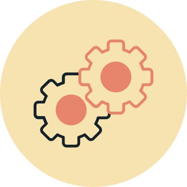 dişli simgesi vektör illüstrasyonu