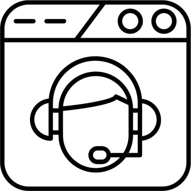 oyuncu web simgesi, basit vektör illüstrasyonu