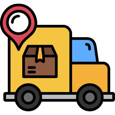 dağıtım konumu lojistik simgesi