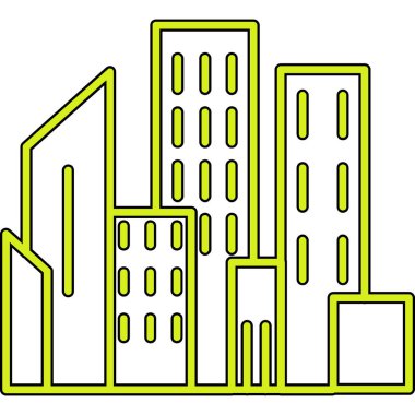 vektör şehir binaları simgesi