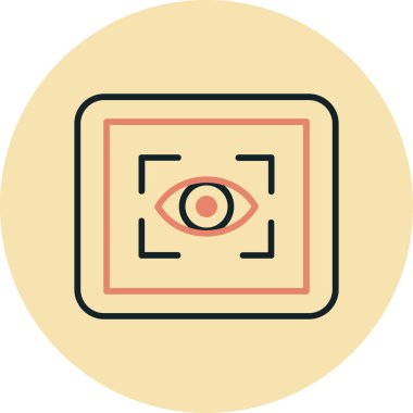 Göz. Web simgesi basit illüstrasyon