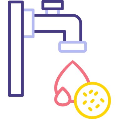 su musluğu web simgesi, basit vektör çizimi