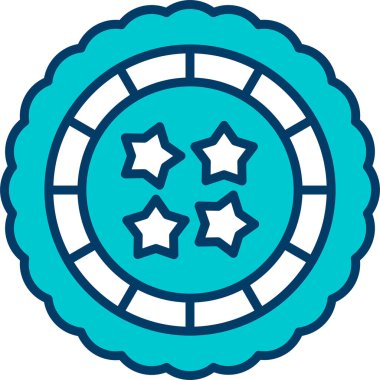 Bir yıldız simgesinin vektör illüstrasyonu