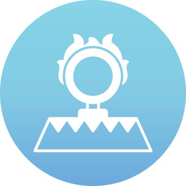 Bir dağın bir simgesinin vektör illüstrasyonu