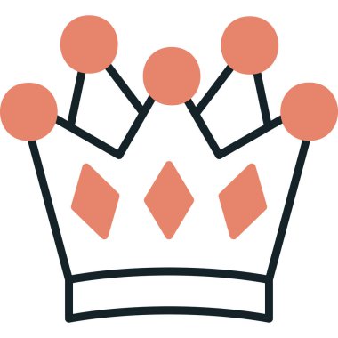 Taç. Web simgesi basit illüstrasyon