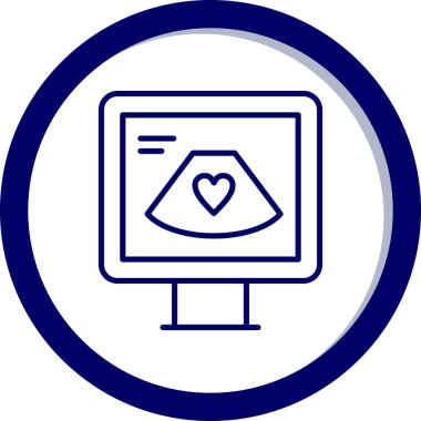 kalp ağı simgesi, basit illüstrasyon