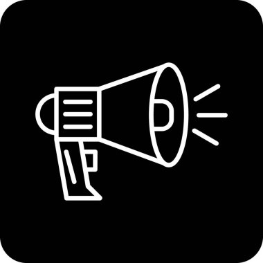 Megafon ikonu vektör illüstrasyonu