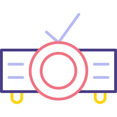 TV simgesi vektör illüstrasyonu