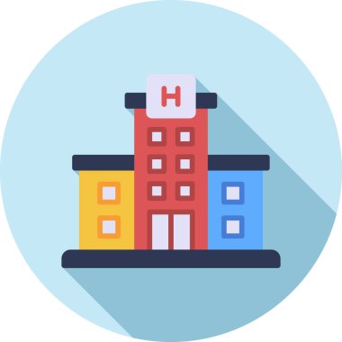 Hastane binası vektör simgesi