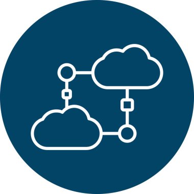 Bulut hesaplama simgesinin vektör illüstrasyonu