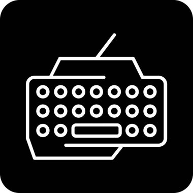 klavye glyph düz simgesi