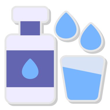 Bardaklı su şişesi.