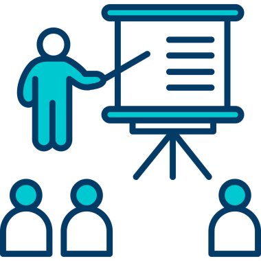 İş sunumu. vektör basit illüstrasyon