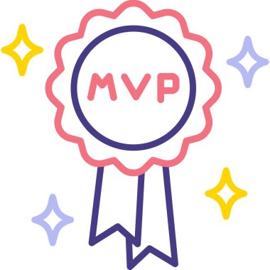 Madalya simgesi, vektör illüstrasyonu basit tasarım