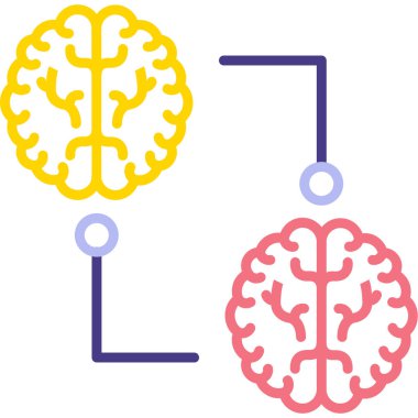 beyin ikonu vektör illüstrasyonu