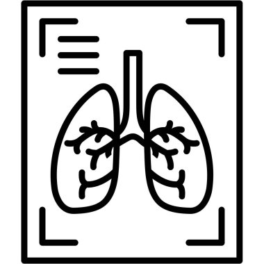 Ciğerler. Web simgesi basit illüstrasyon