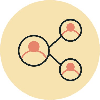 ağ paylaşım simgesi çizimi