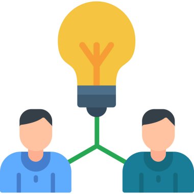 Ana hatları doldurulmuş yaratıcı ampul simgesi fikri