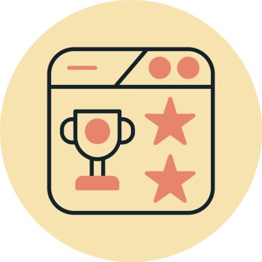 Modern bir tasarım simgesinin vektör çizimi