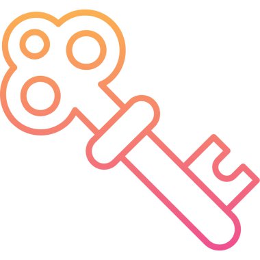 Kemikli bir karikatür simgesinin vektör çizimi