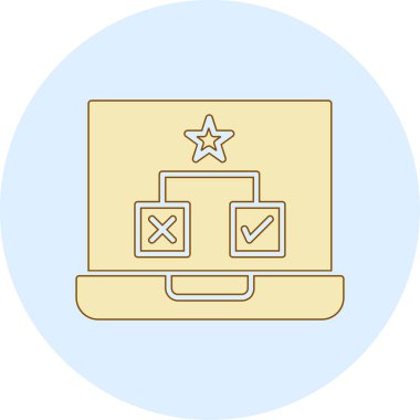 onay işareti simgesi olan dizüstü bilgisayar