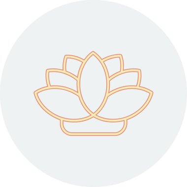 lotus. Web simgesi basit illüstrasyon