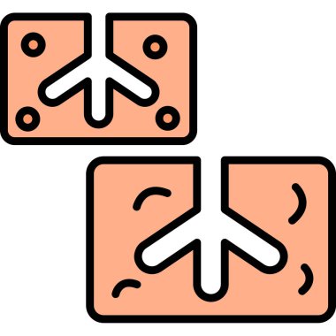 Uçak simgesinin vektör illüstrasyonu