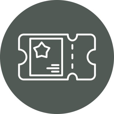 bilet ikonu vektör illüstrasyonu